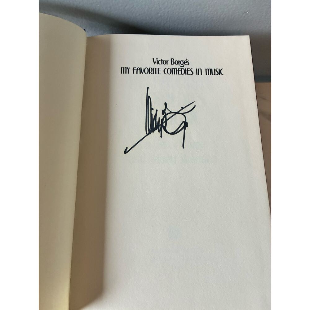 Victor Borge — My Favorite Comedies in Music (1980, Hardcover) — SIGNED Copy